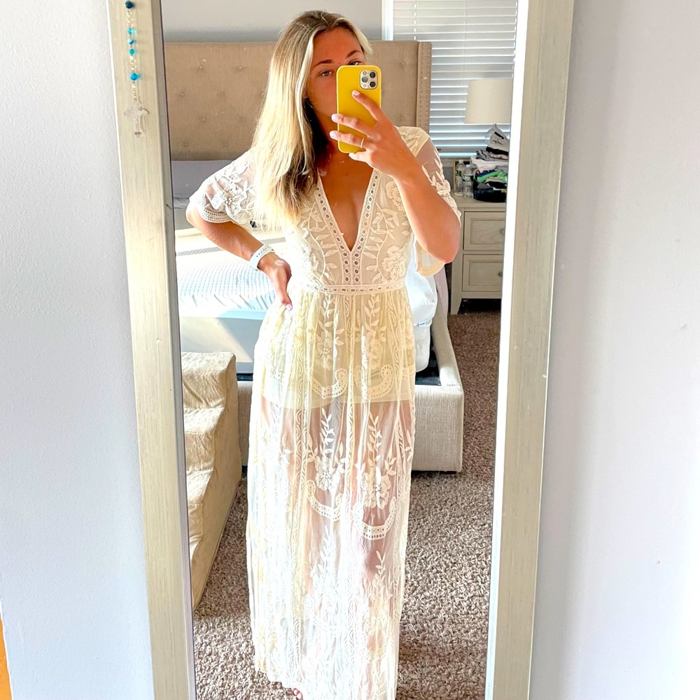 Ivory romper dress